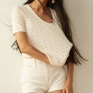 Madewell Pointelle Willford Sweater Size XL